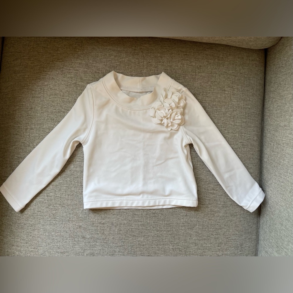 Janie & Jack Flower Appliqué Rash Guard